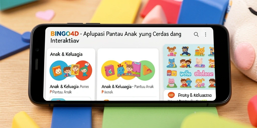 Antarmuka pengguna BINGO4D yang ramah dan interaktif untuk anak.