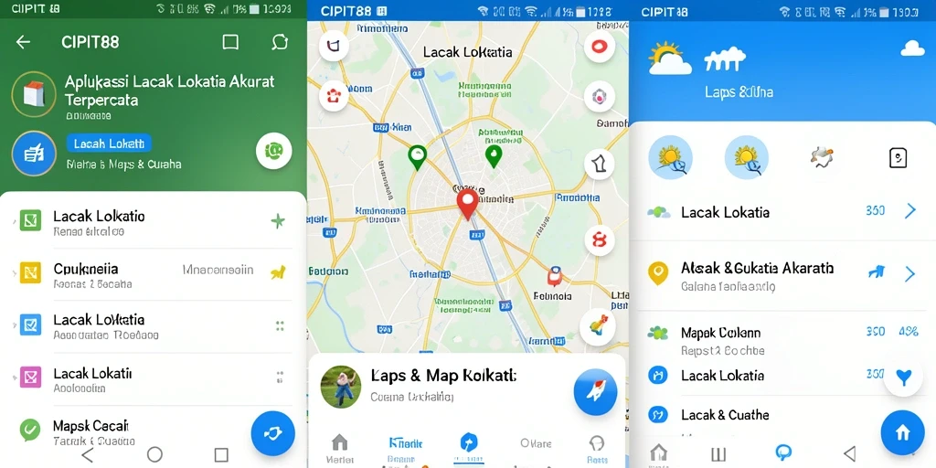 Tampilan utama aplikasi CIPIT88 dengan fitur Lacak Lokasi.