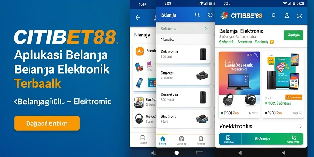 Tampilan antarmuka aplikasi CITIBET88 untuk belanja elektronik.