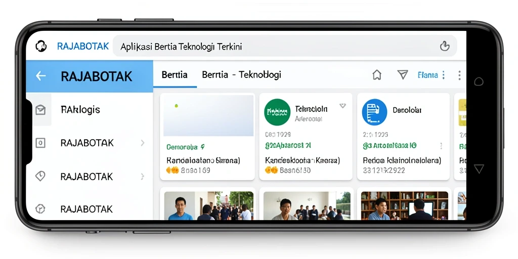 Tampilan antarmuka aplikasi RAJABOTAK yang modern dan informatif.
